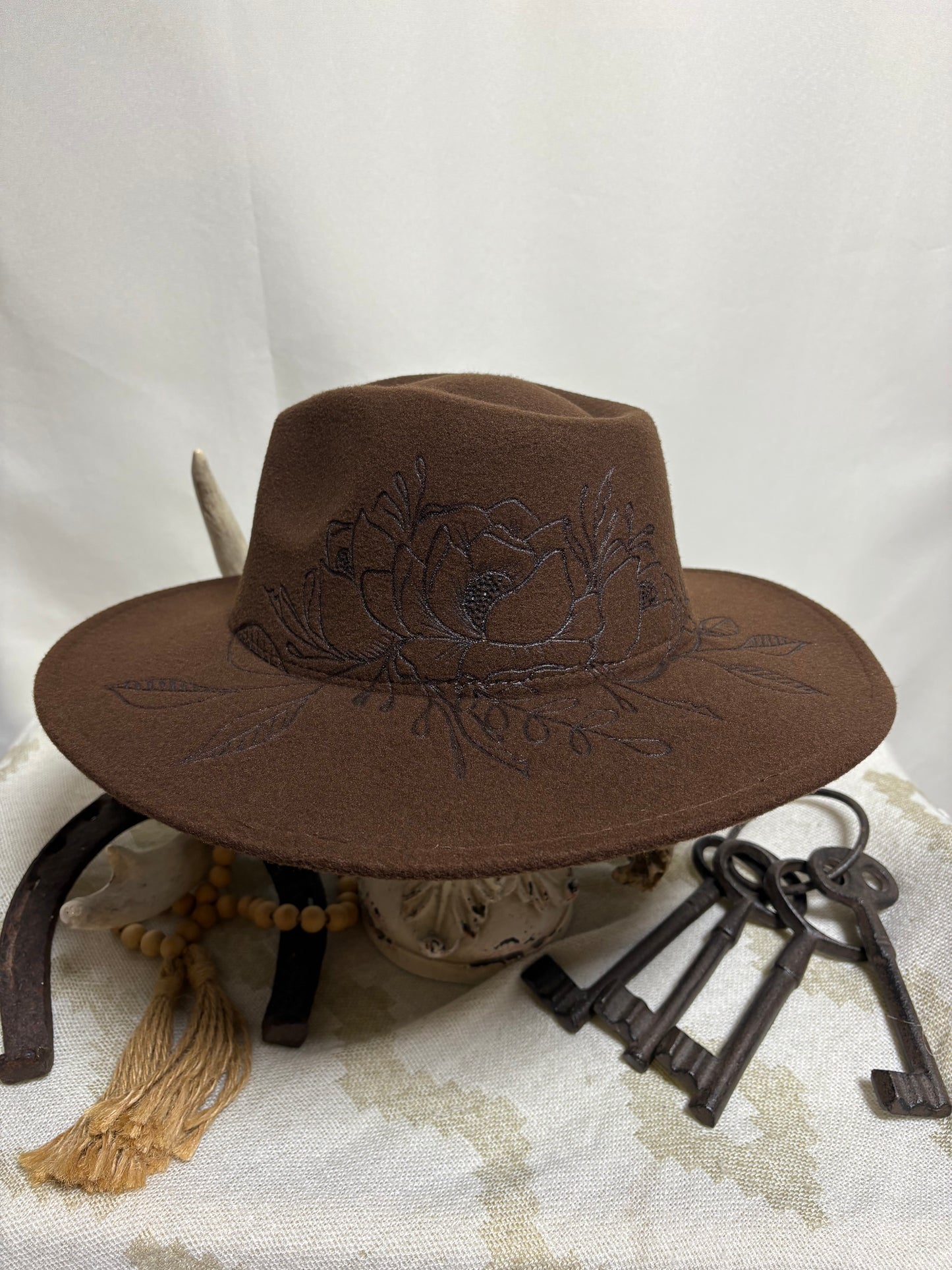 Perfect Peony - Wide Brim Fedora