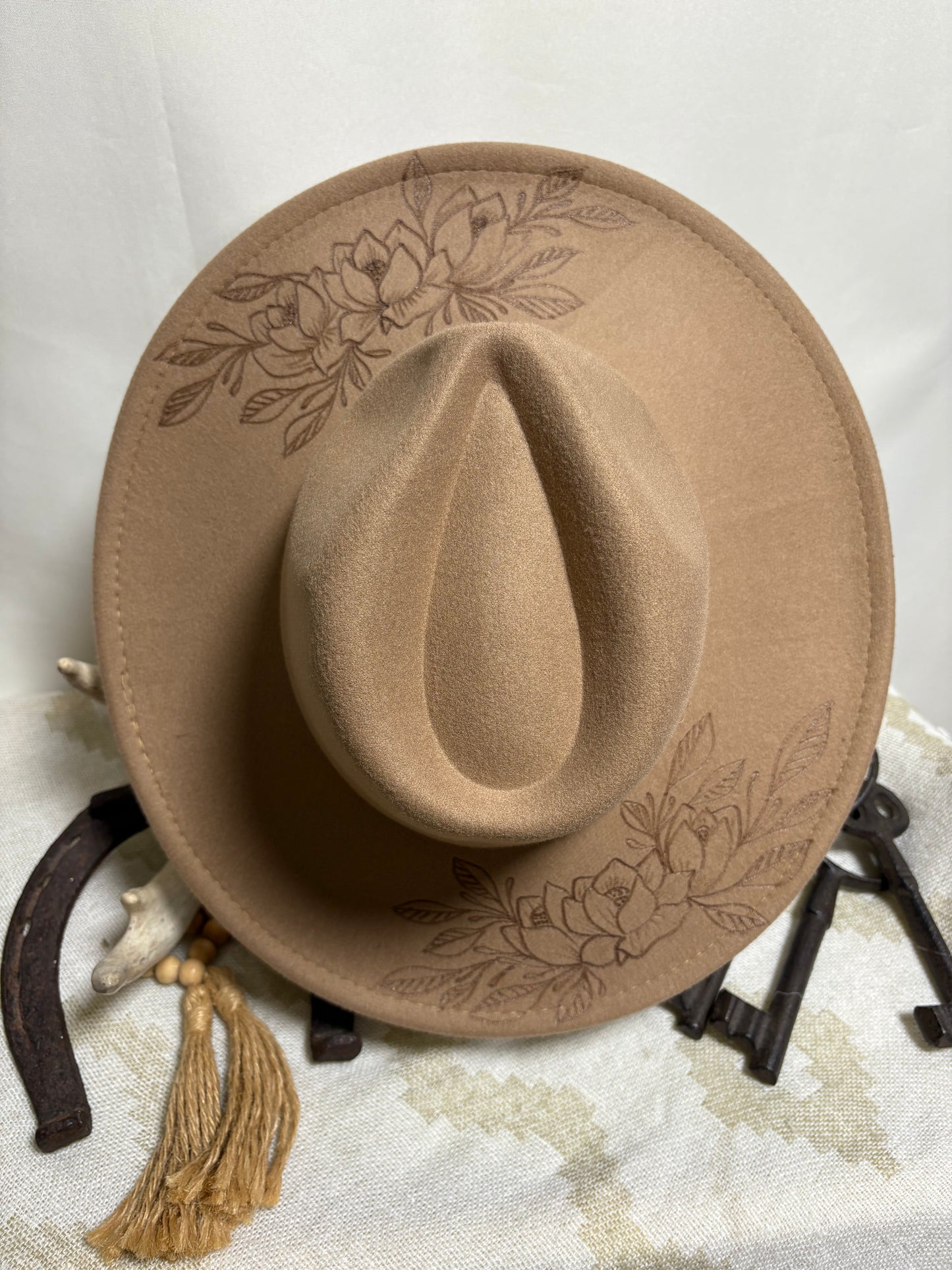 Perfect Peonies-Wide Brim Fedora