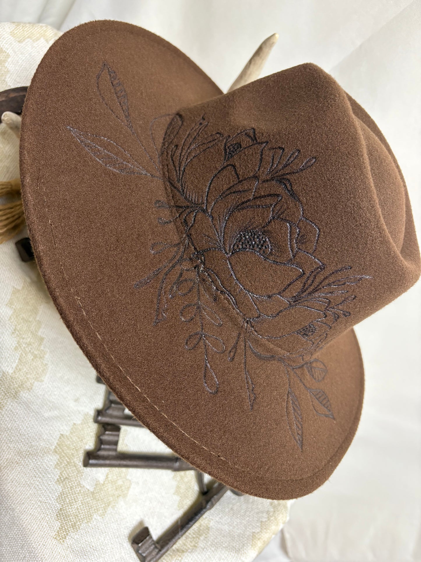 Perfect Peony - Wide Brim Fedora