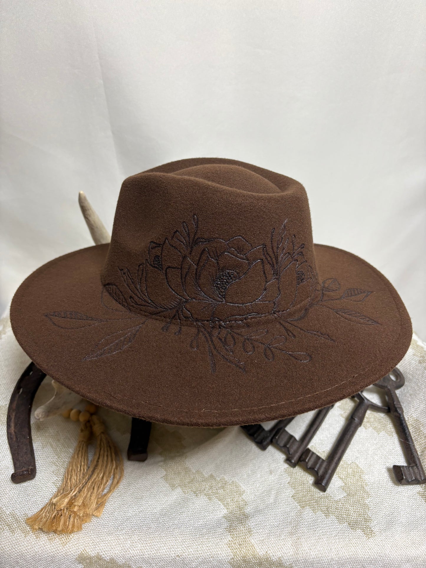 Perfect Peony - Wide Brim Fedora